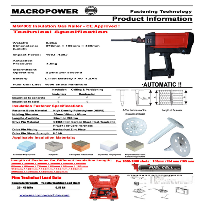 Insulation gas gun