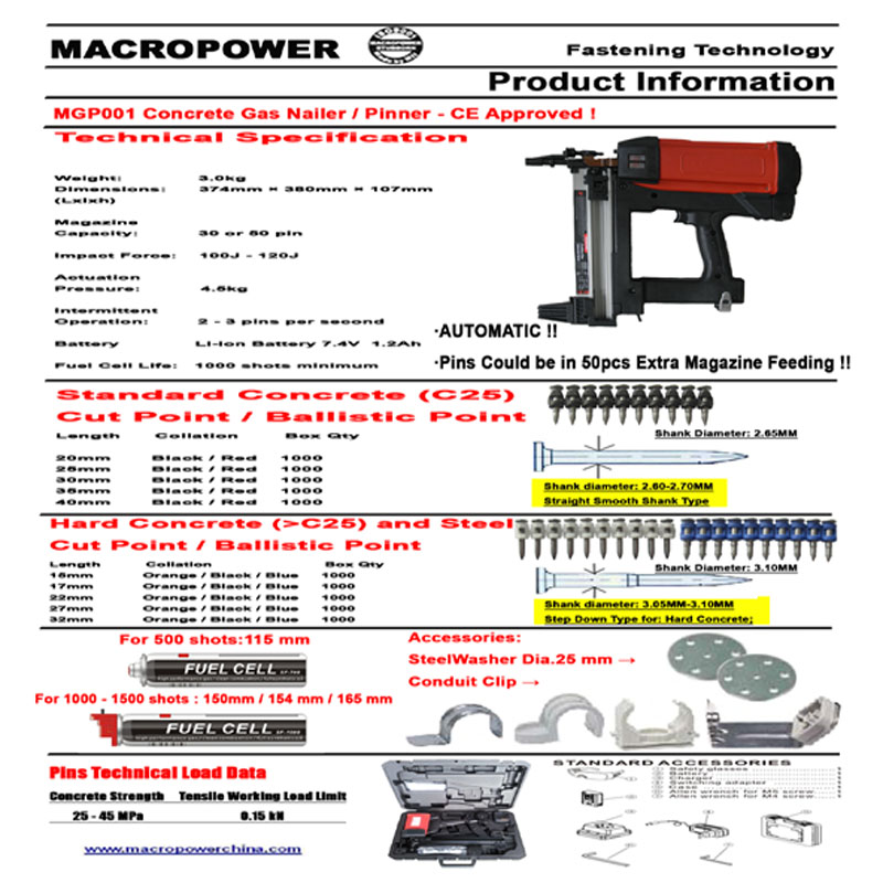 GAS NAILER TOOL GUN