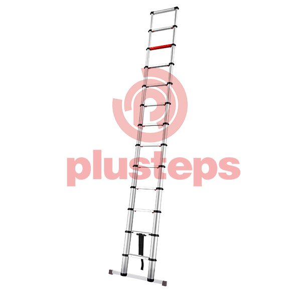 telescopic ladder with wide step