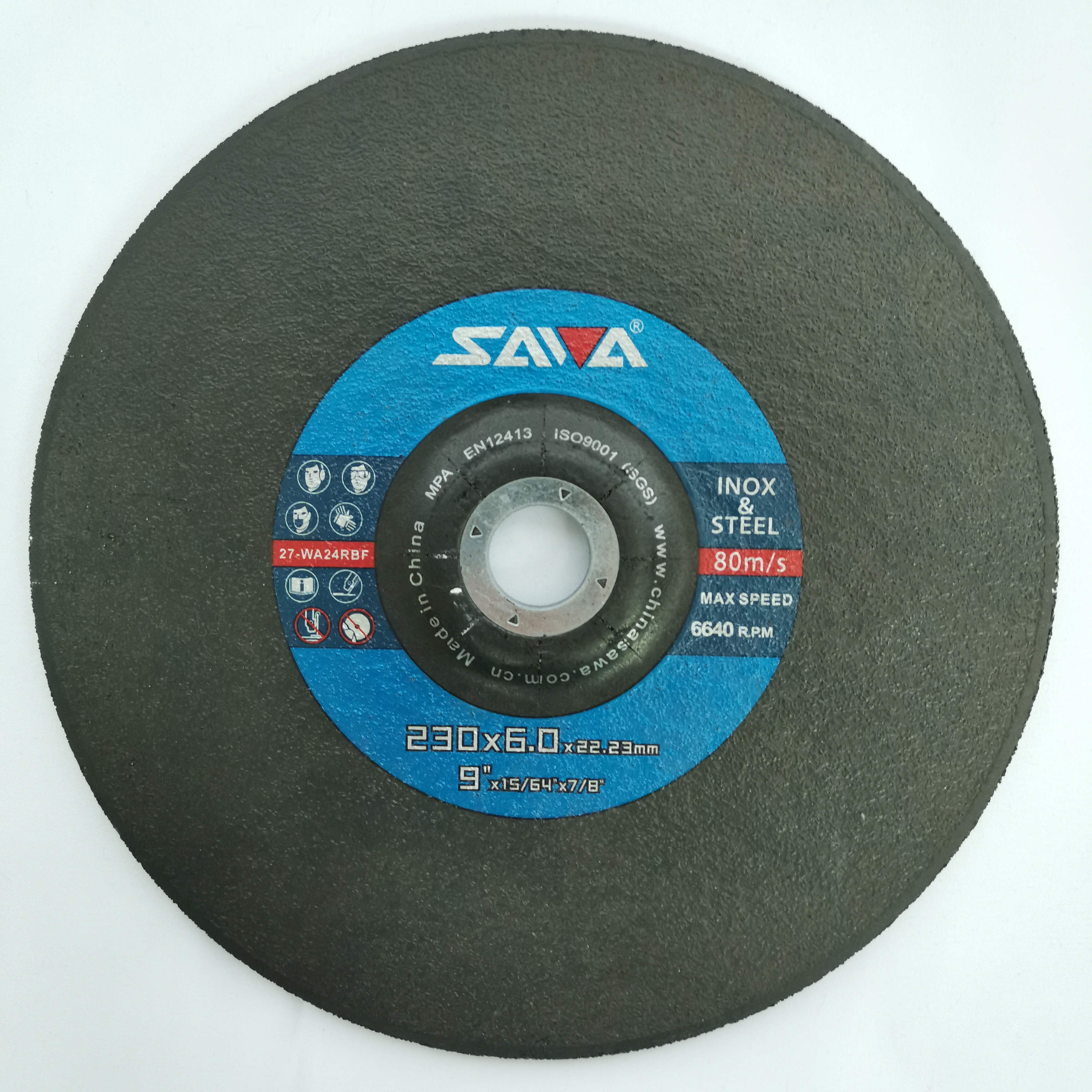 SAWA European Market 230x6x22mm 9 inch metal grinding wheel