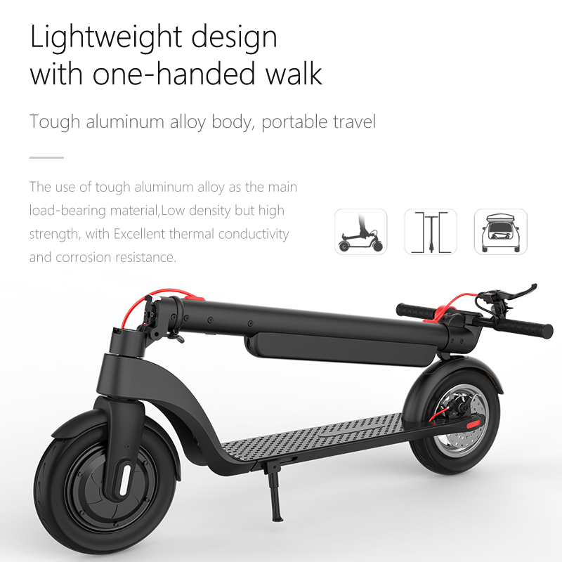 Two wheel 350W 10-inch 10AH  Foldable Electric Scooter--Battery Removable