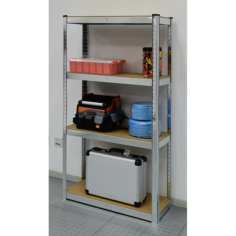 Galvanized Boltless MDF 4-Shelf