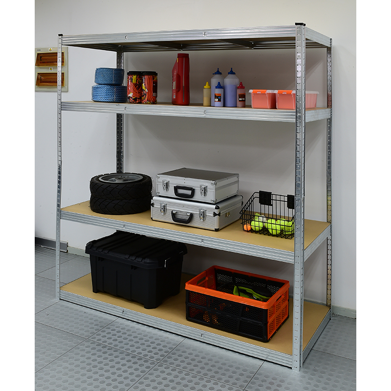 Galvanized Boltless MDF 4-Shelf