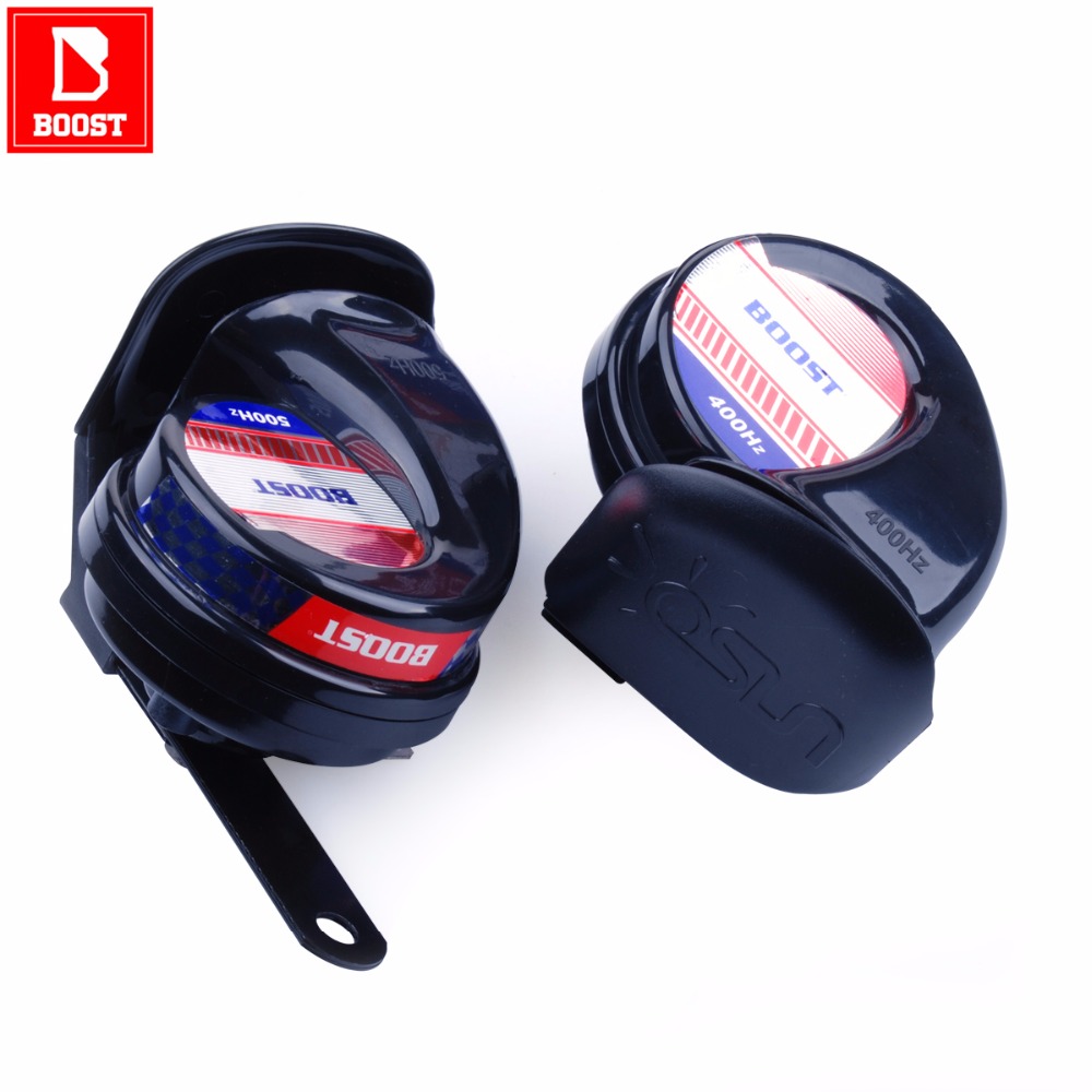 BOOST 163 Car Horn 12V Double Volume Sound Perfect Dual Waterproof Design Air Horn for Aut