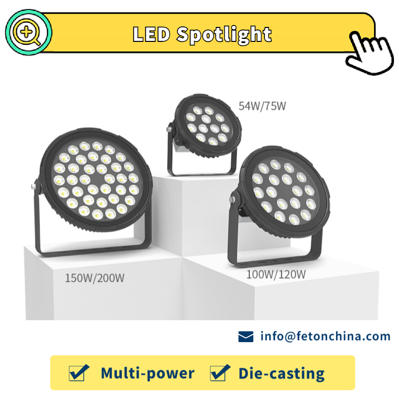 High CRI Dimmable Flood Light 50W 100W 150W LED Spotlight Track Light Anti-Glare for Museum Lighting Supermarket Lighting FT Series 9658