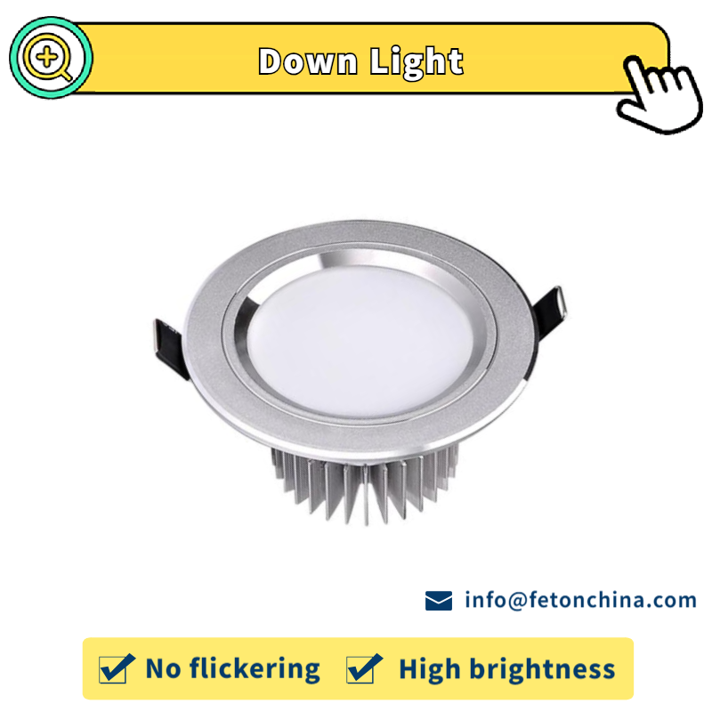 Dimmable Recessed COB Down Light 5W 10W 15W 20W Aluminum Body High CRI LED Ceiling Light Anti-Glare for Hospital Lighting Office Building Lighting FT Series 9689