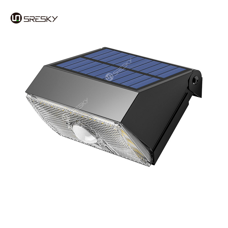 SRESKY new design high power pir motion sensor led wall lamp outdoor garden solar light