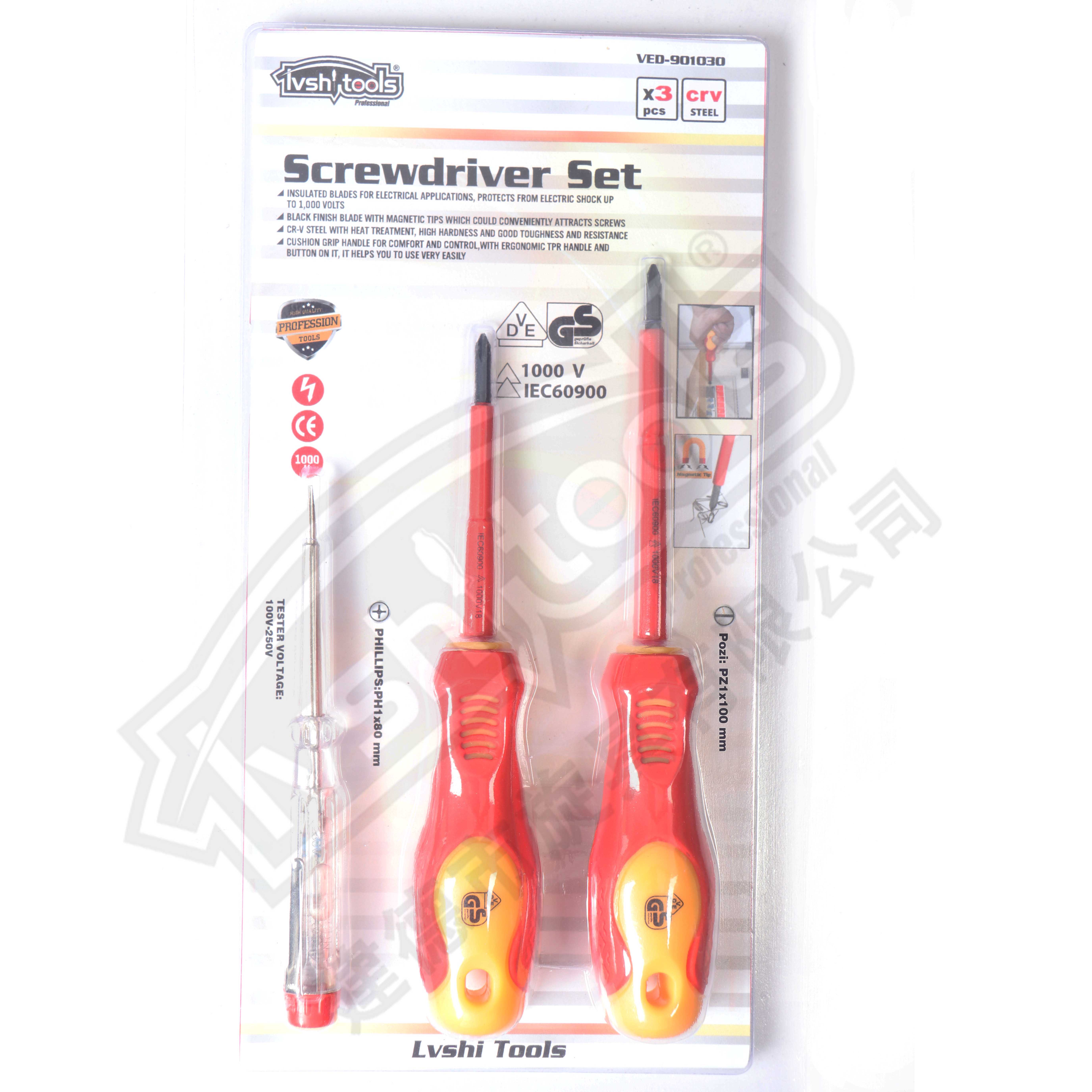 3pcs VDE screwdriver tools