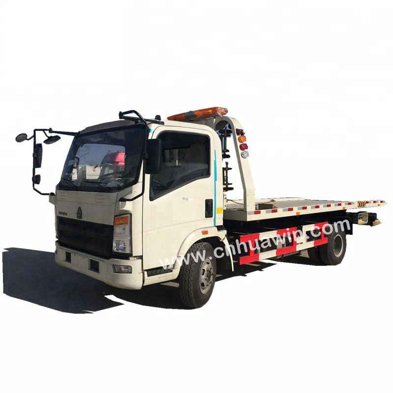 HOWO 4x2 New condition flat bed wrecker towing truck