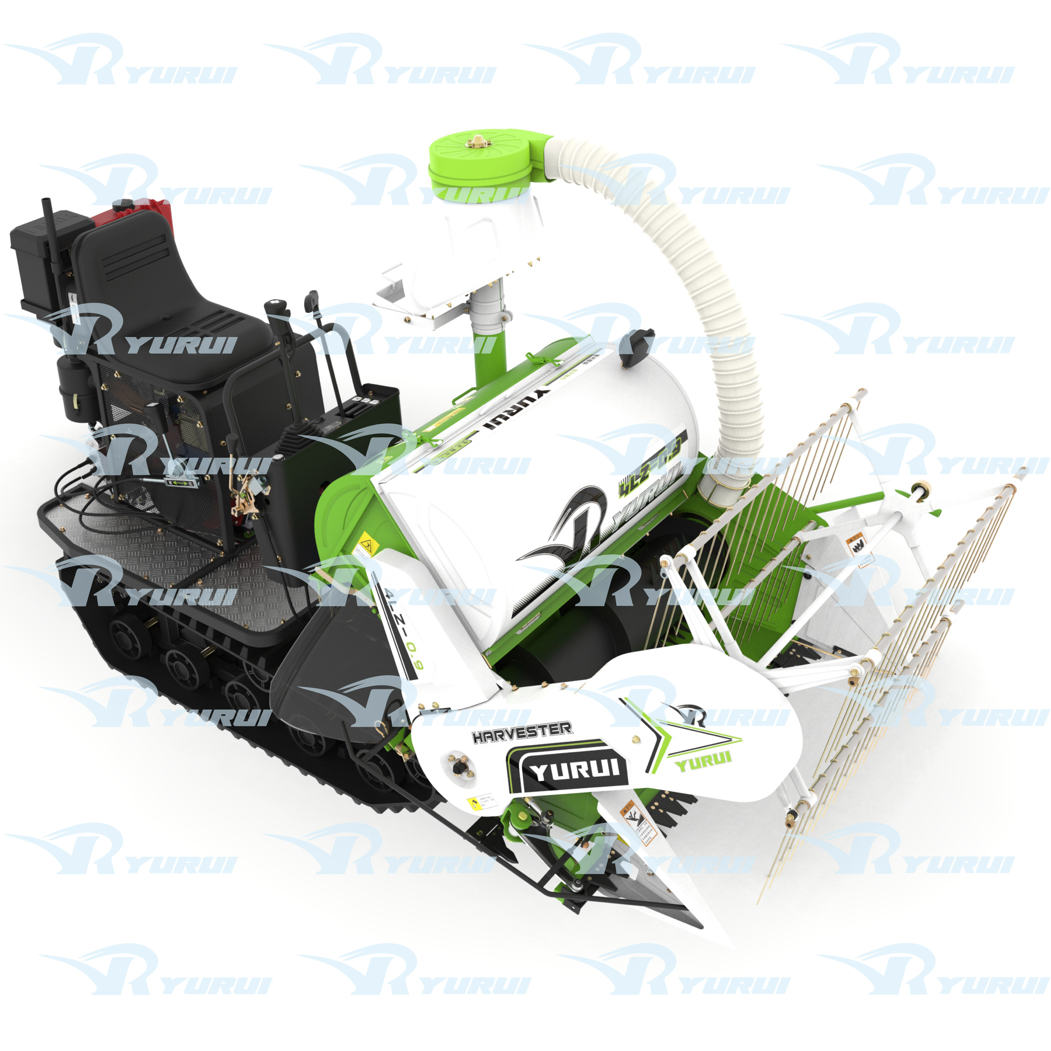 4LZ-0.9 YURUI small type rice harvester