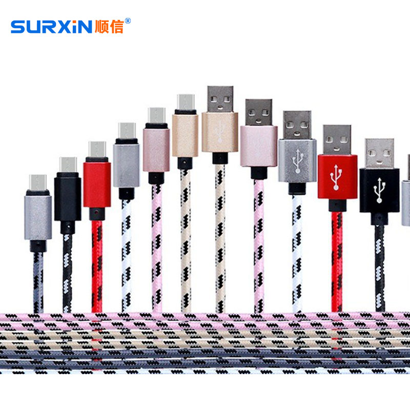 Braided Charging Cable For iPhone Android Type-C