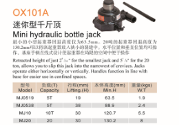 Mini hydraulic bottle jack
