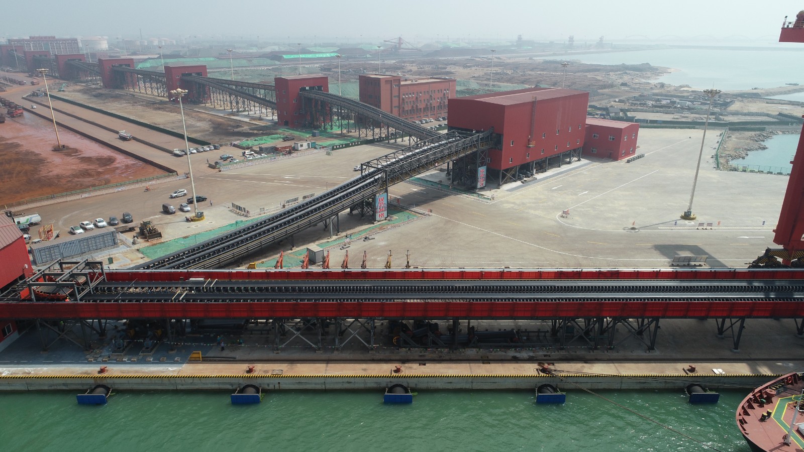 11#berth storkyard belt conveyor system in Lanshan