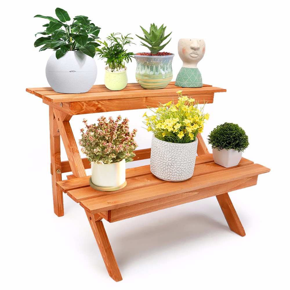 WOODEN PLANTER STAND