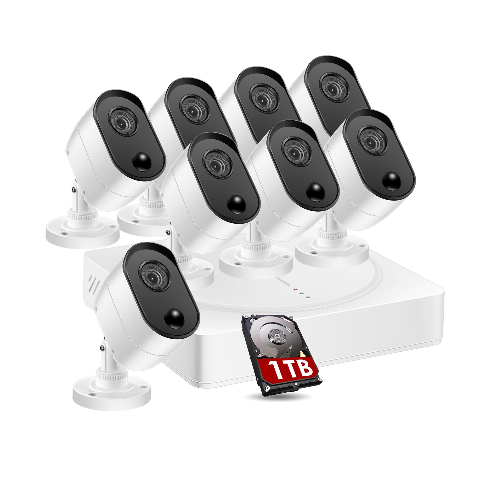 1080p Coaxial PIR CCTV System Kit
