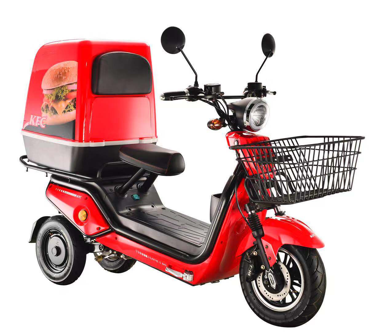 Electric Tricycle Scooter Motorcycle with Dual Motor for Delivery