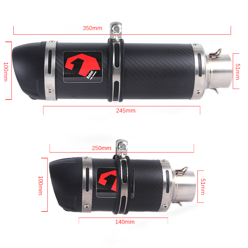 Motorcycle performance exhaust muffler exhaust pipes of the carbon fiber LEOVINCE R25 Z400 GSXR250