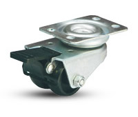 Swivel plate with brake caster
