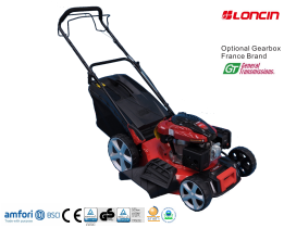 Gasoline lawn mower with Loncin engine