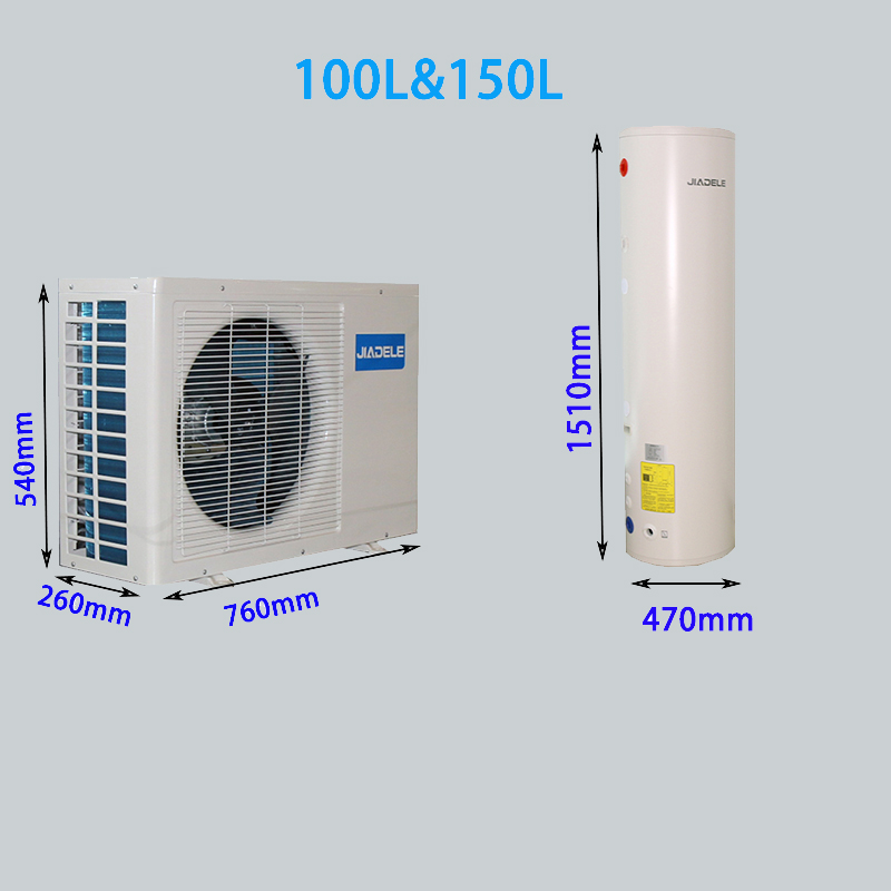 split air source heat pump water heater