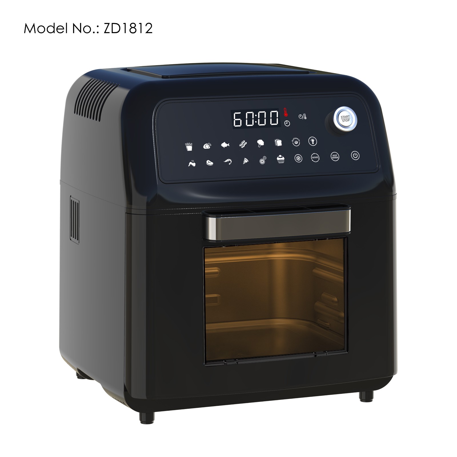 10L Large Capacity Air Fryer Oven with Digital Touch Screen Controls