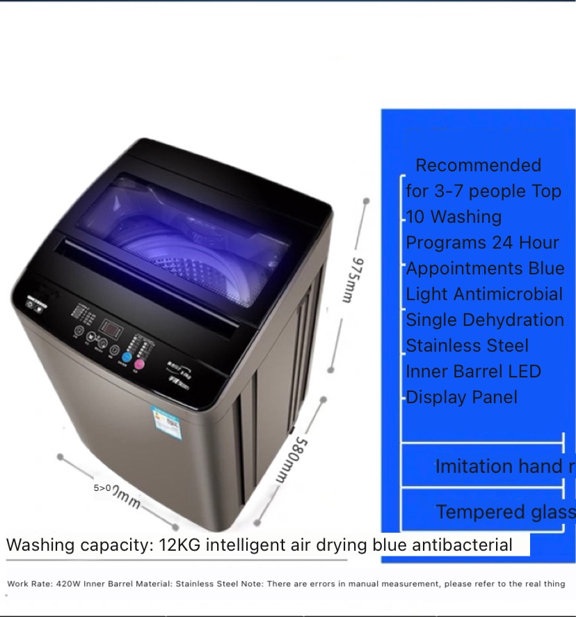 Magic ozone environmental Automatic  washing machine 12KGS without  laundry detergent