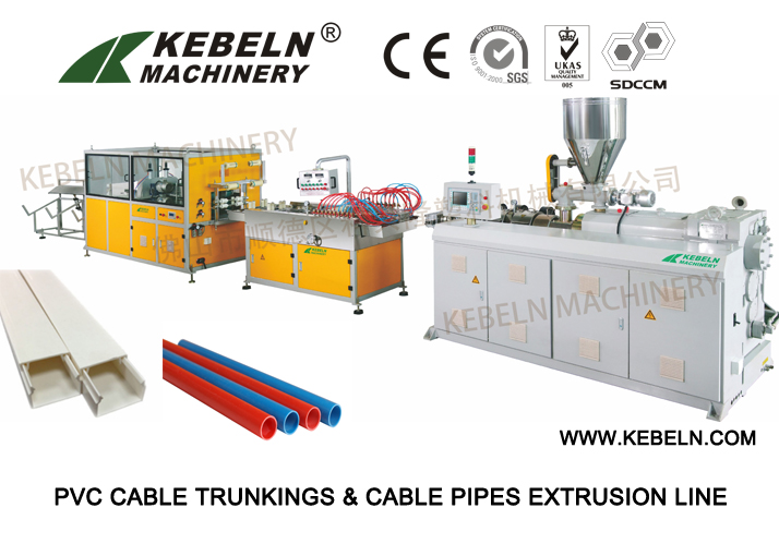 PVC cable trunking and cable pipe extrusion line