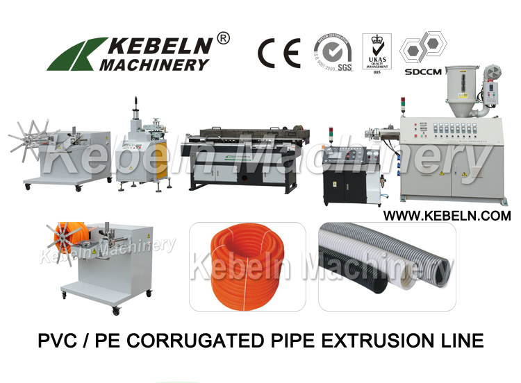 PVC/PE corruagted pipe extrusion line