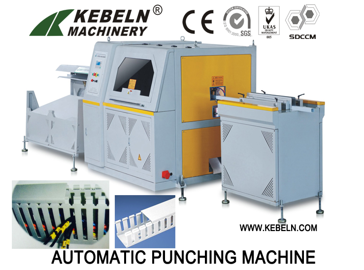 Automatic punching machine for PVC cable trunking