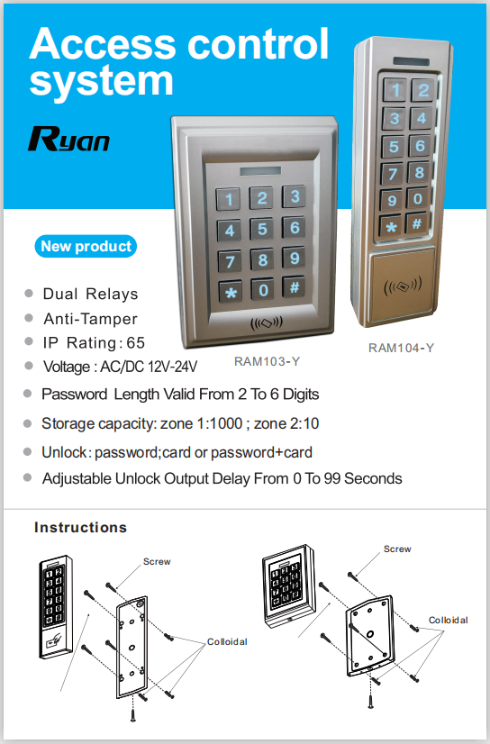 stand  alone access control reader