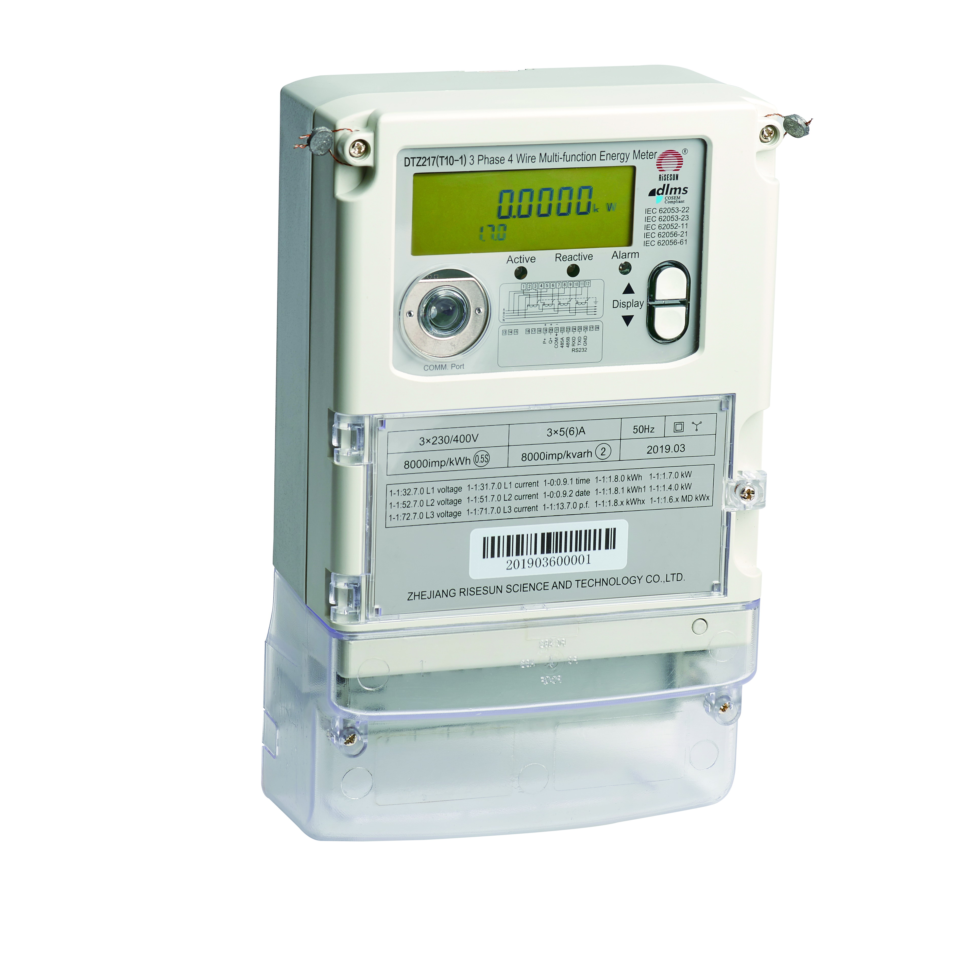 Three Phase Four Wire Multifunction Electronic Energy Meter