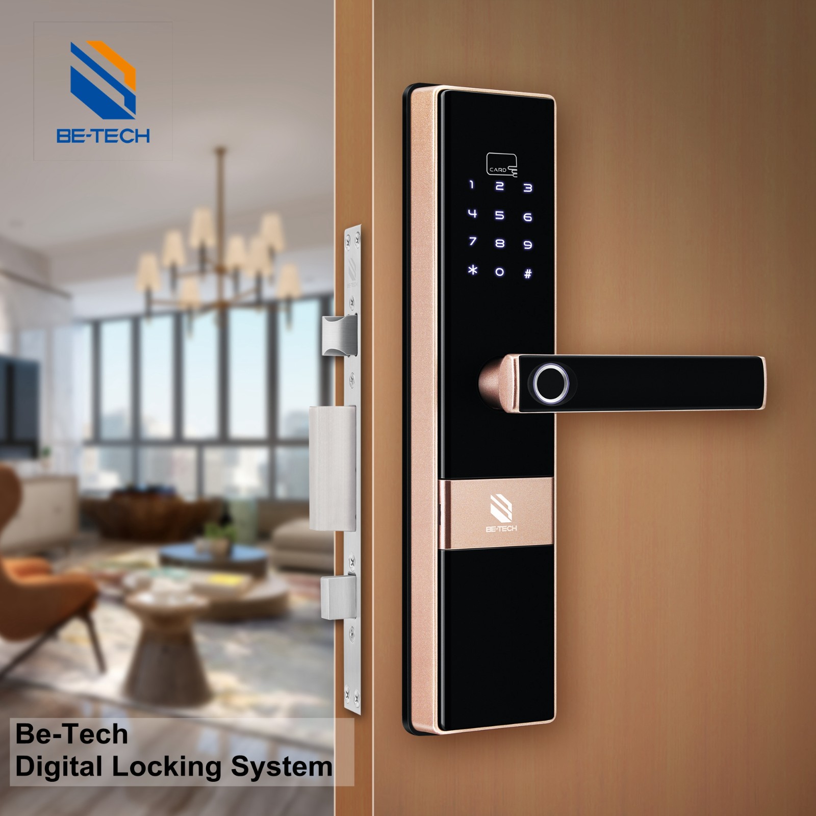 FINGERPRINT AND RFID CARD AND TOUCHPAD DIGITAL DOOR LOCK H3A5FMT-AN2