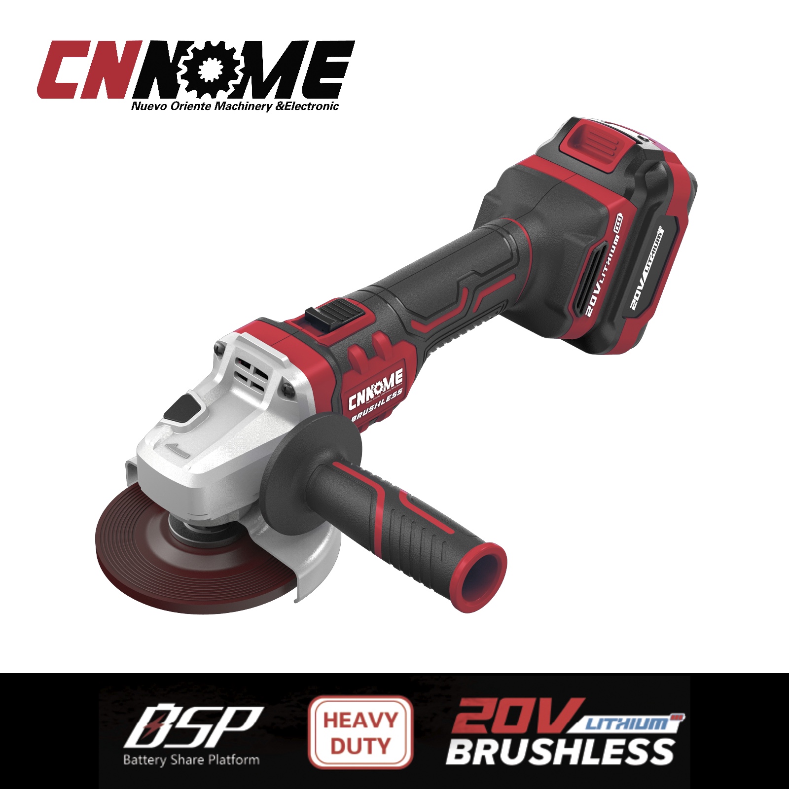 Heavy duty cordless brushless angle grinder