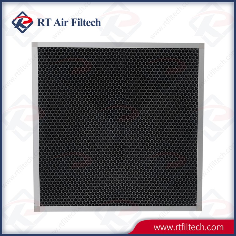 Activated carbon panel filter