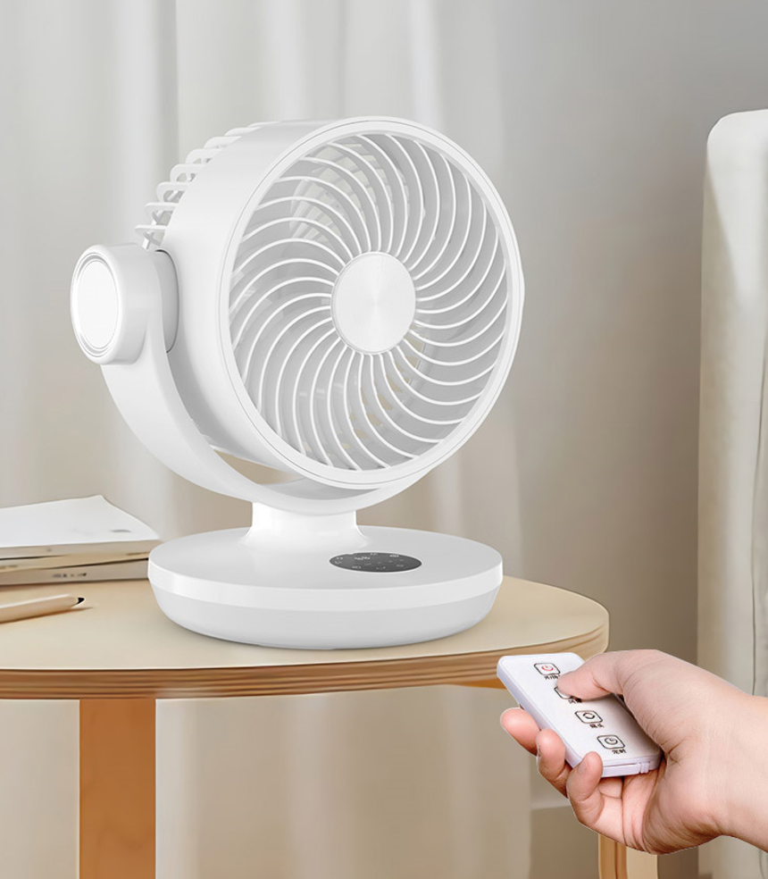 Air circulator fan with remote control