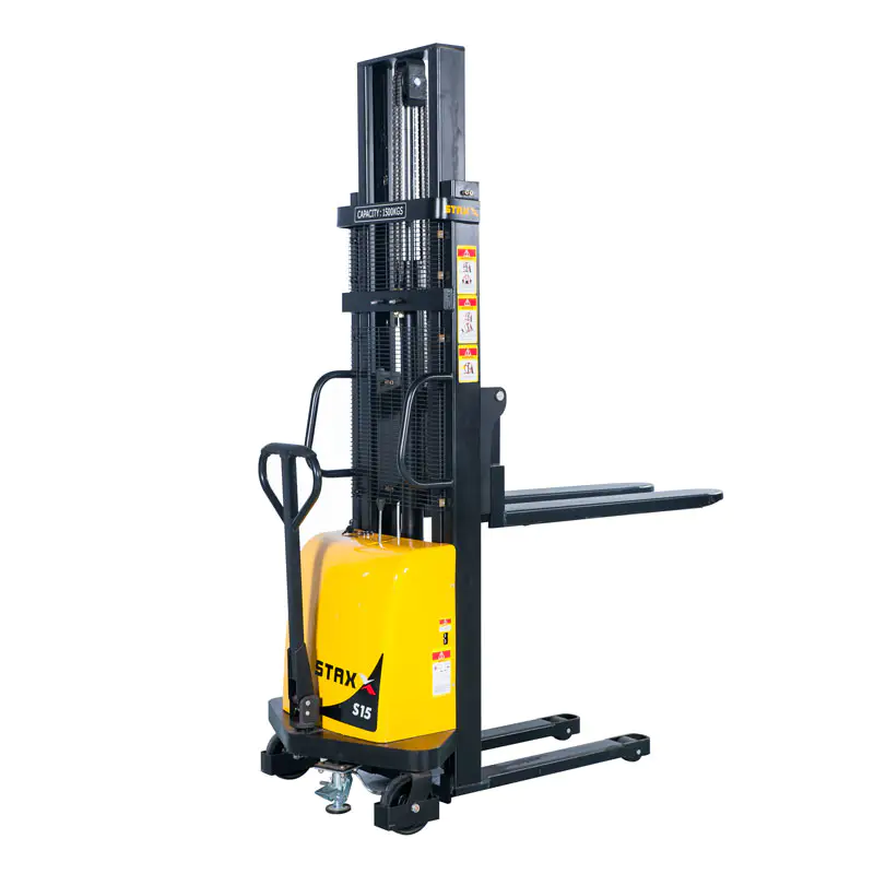 Semi-electric Fork Over Stacker