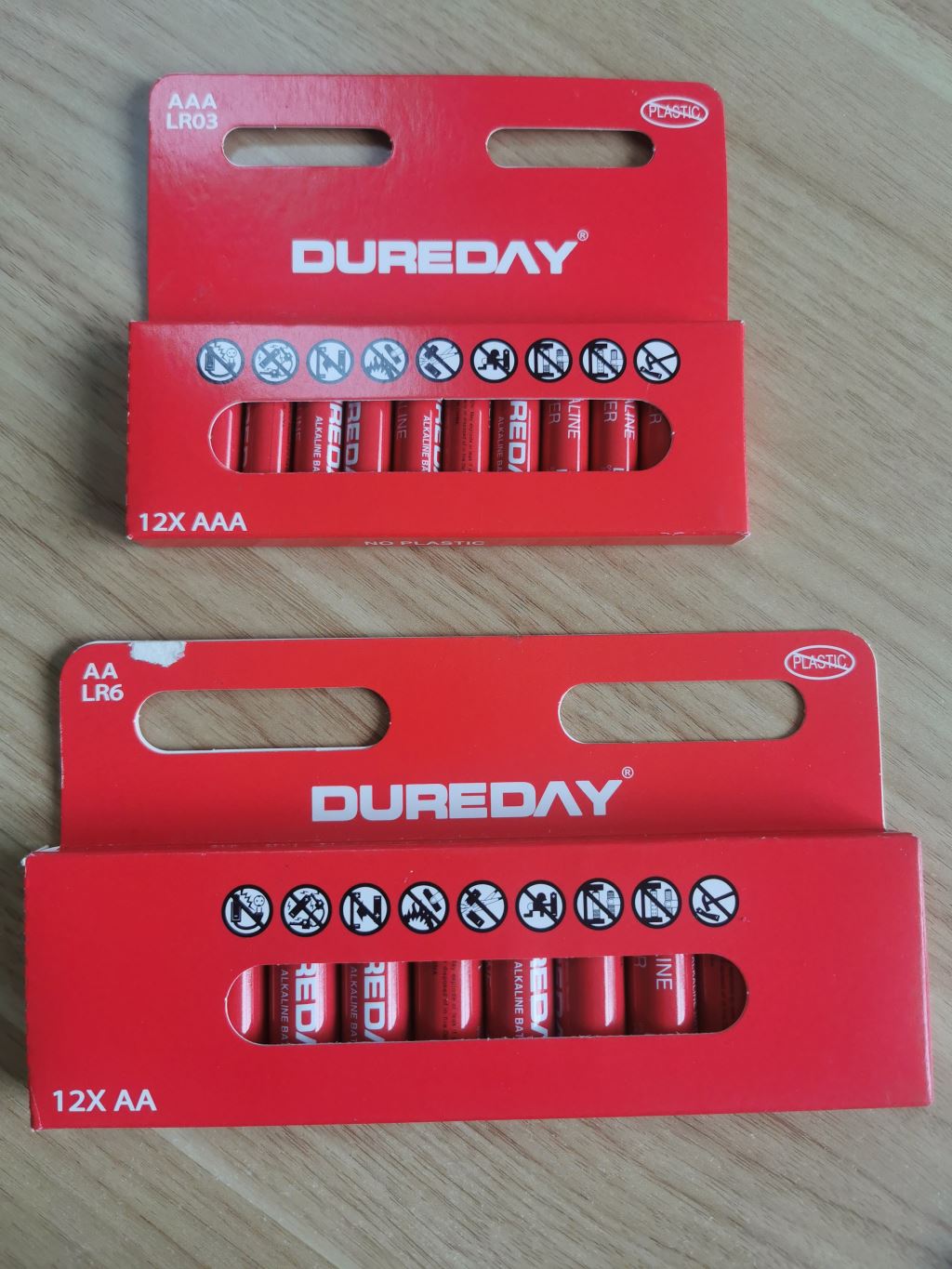 LR6  AA SIZE paper box package battery