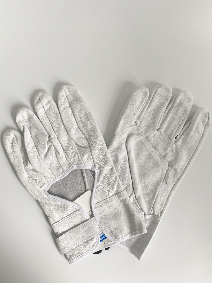 White Pig skin leather glove