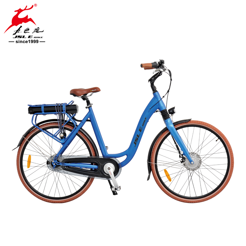 Hot Sell 700C Al Alloy Stepped Frame Women City Electric Bicycle