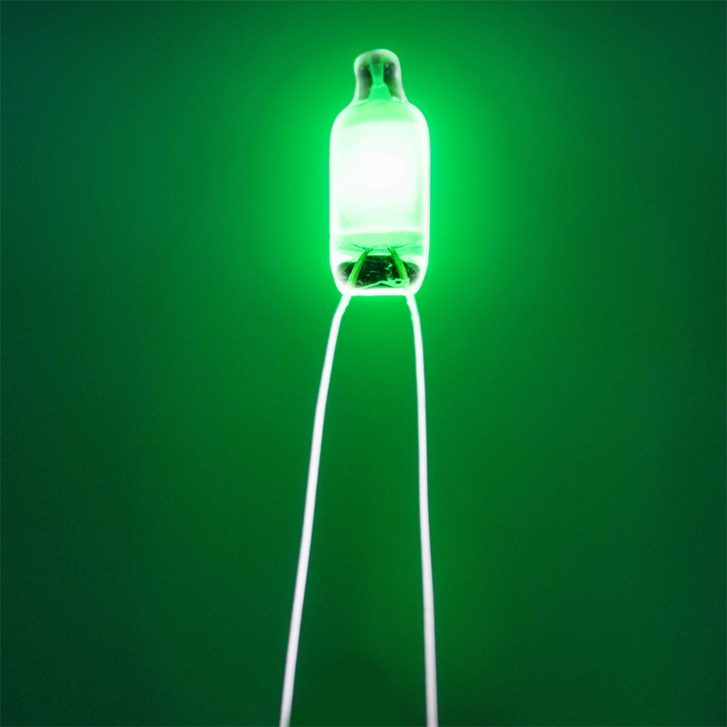 Green color neon lamp