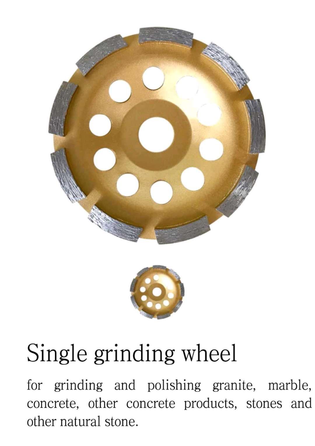 Single grinding wheel