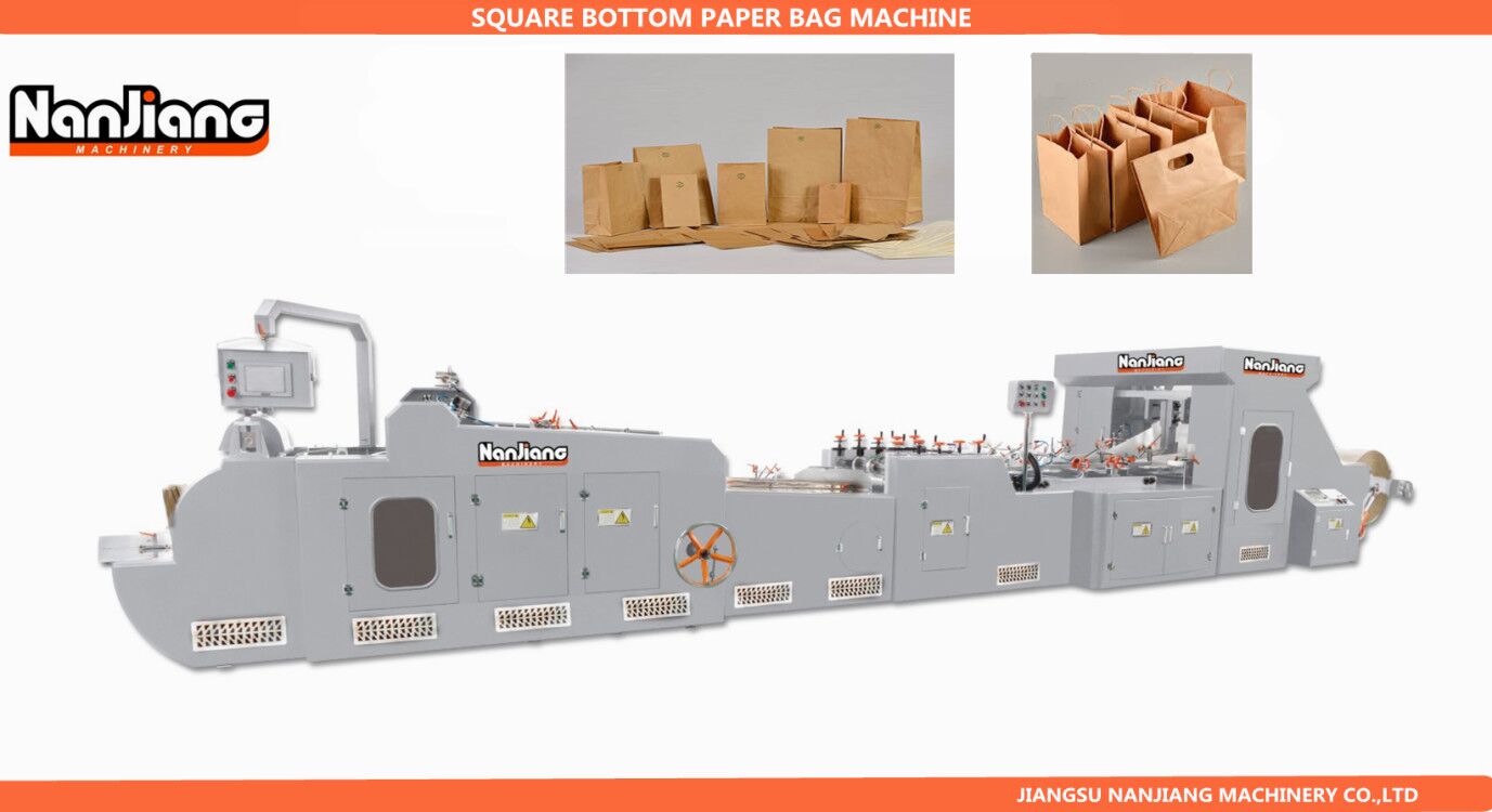 Roll Fed Square Bottom Paper Bag Macking Machine