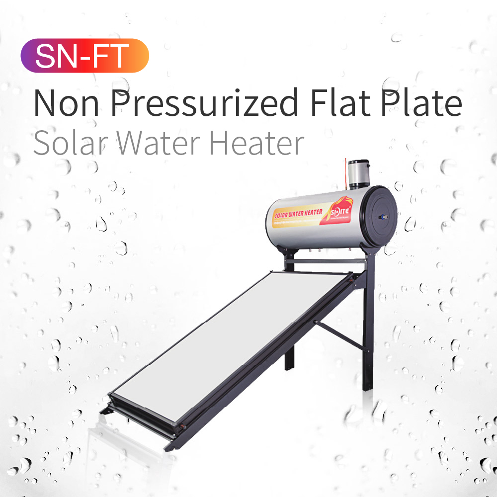 NON PRESSURIZED FLAT PLATE SOLAR WATER HEATER SN-FT