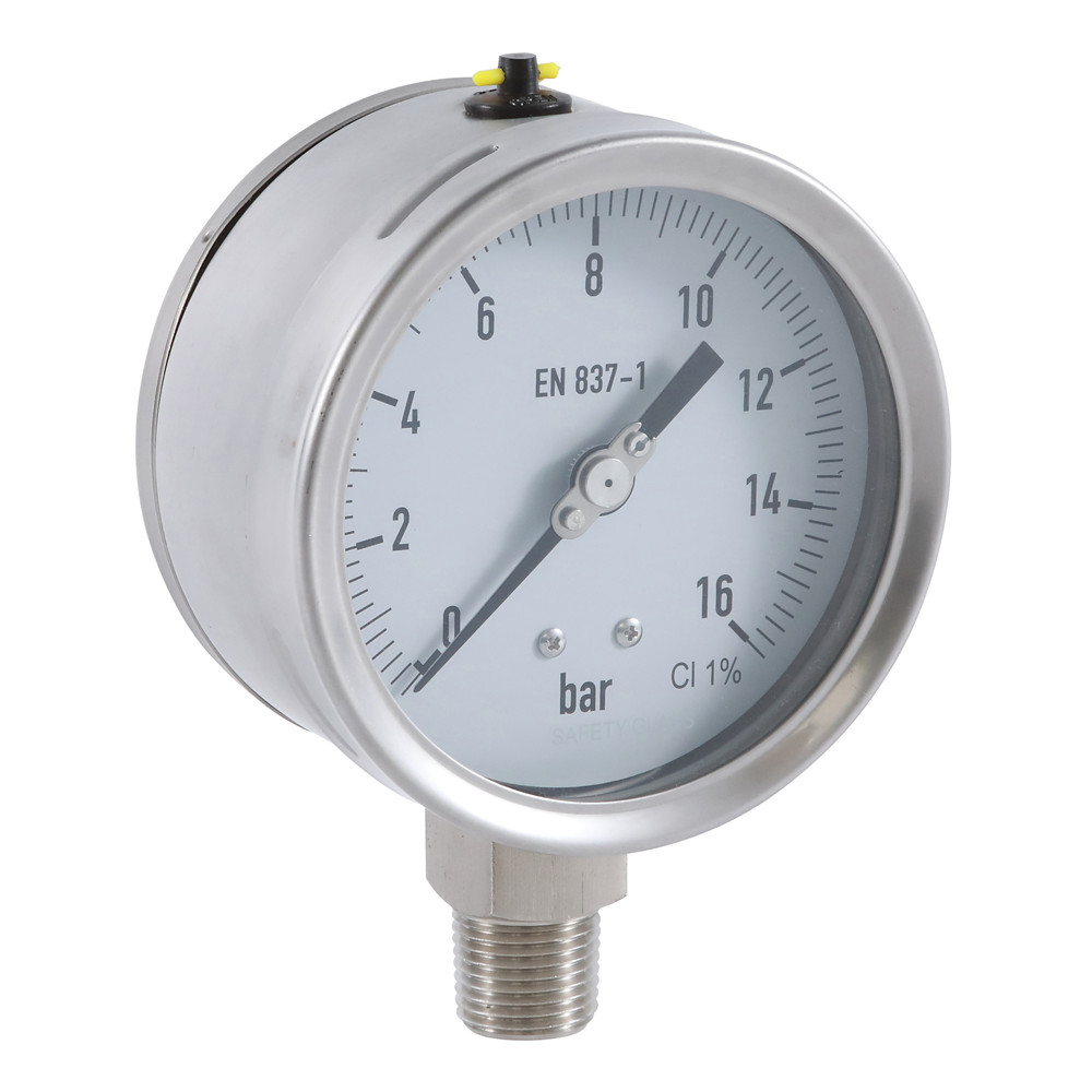 safety pattern pressure gauge-solid front pressure gauge-blow back manometer