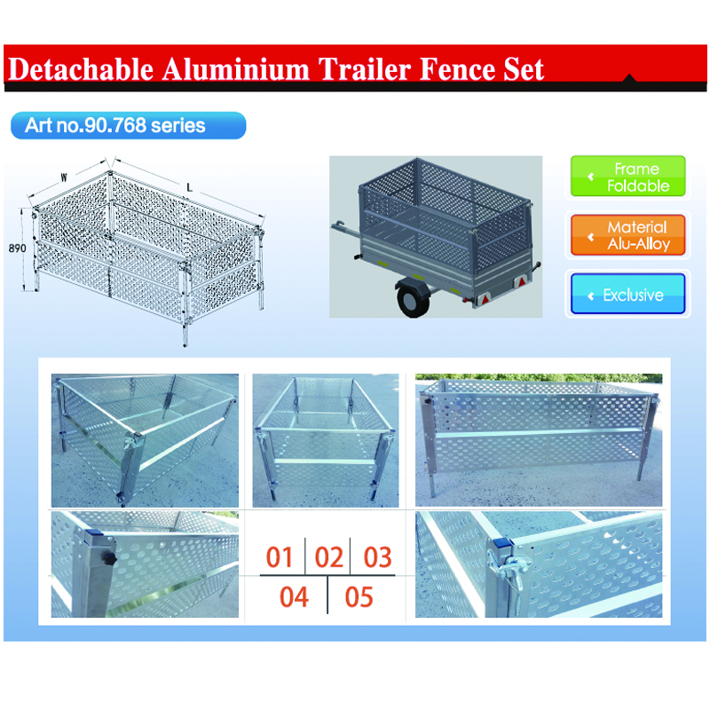 Trailer foldable fence set ( Aluminium)