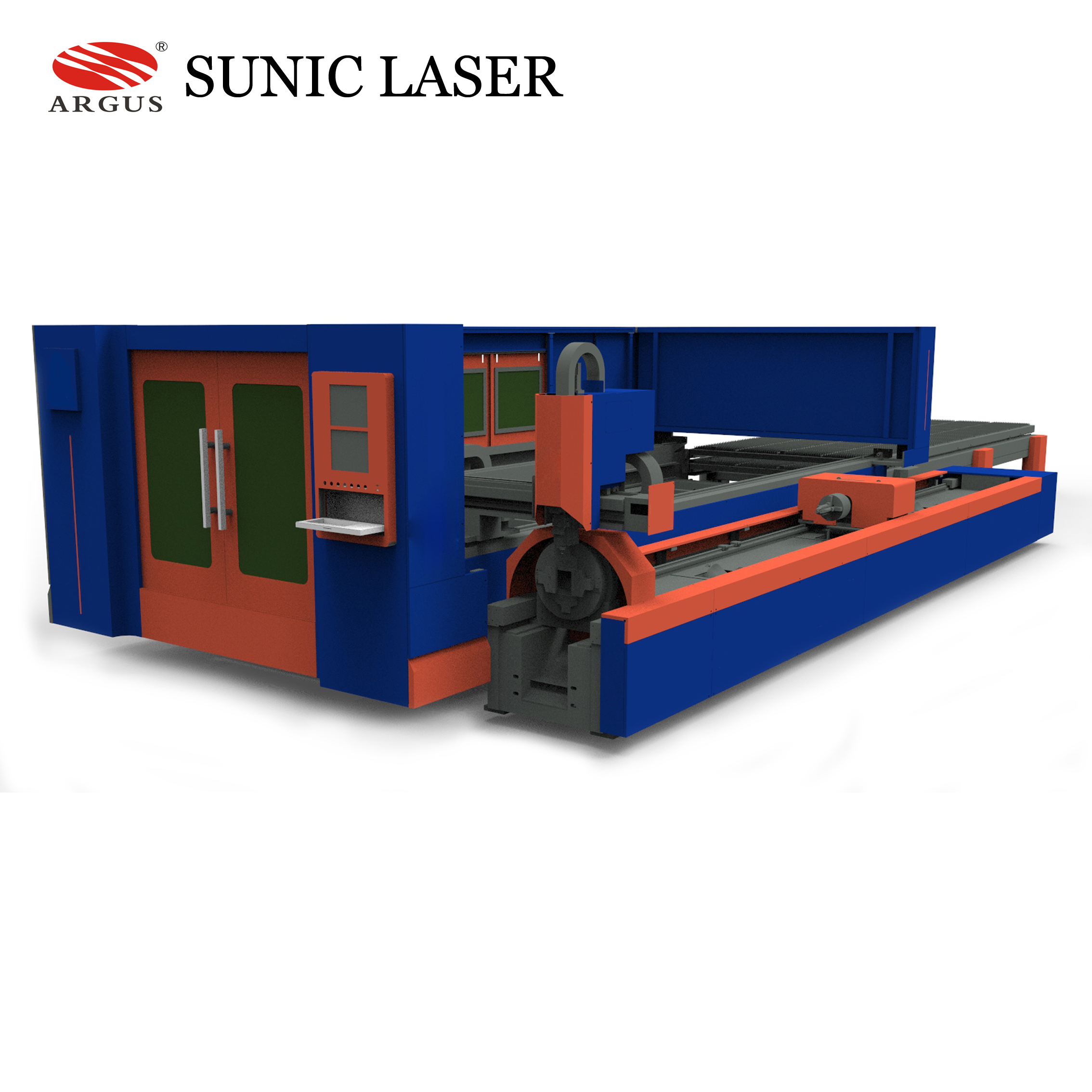 Enclosed Metal tube fiber laser cutter