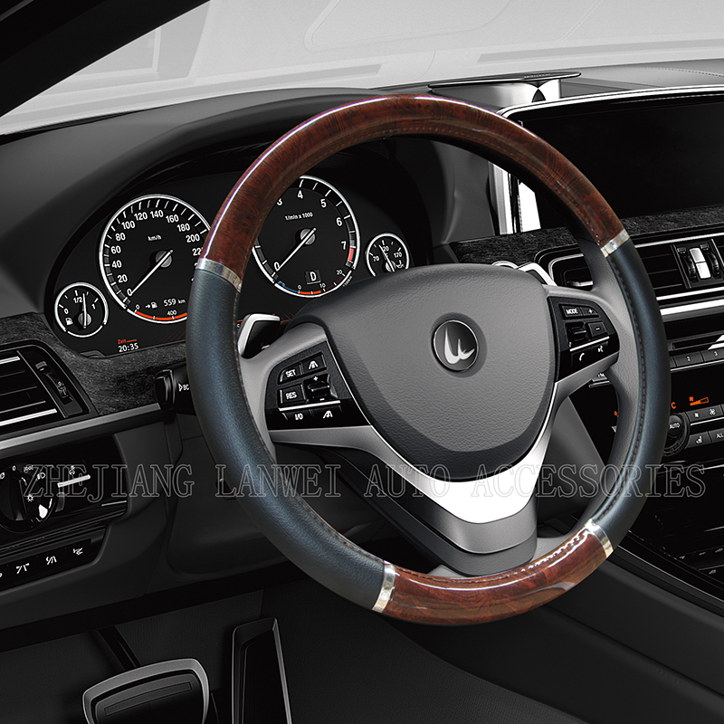 Popular wood grain car steering wheel cover swift accessories