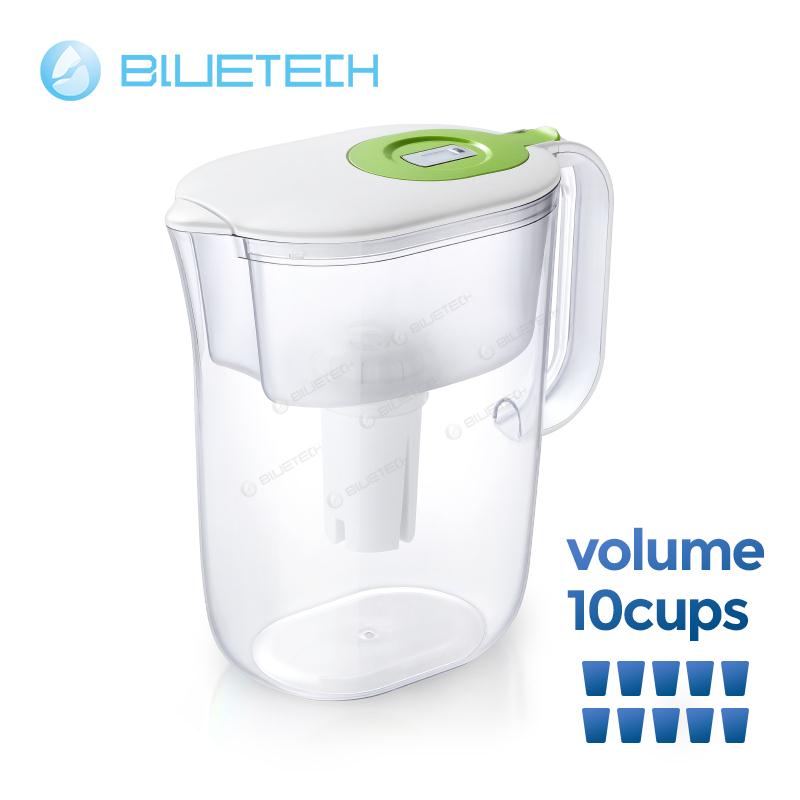 10 cup water filter pitcher with TUV WQA and IAPMO certification