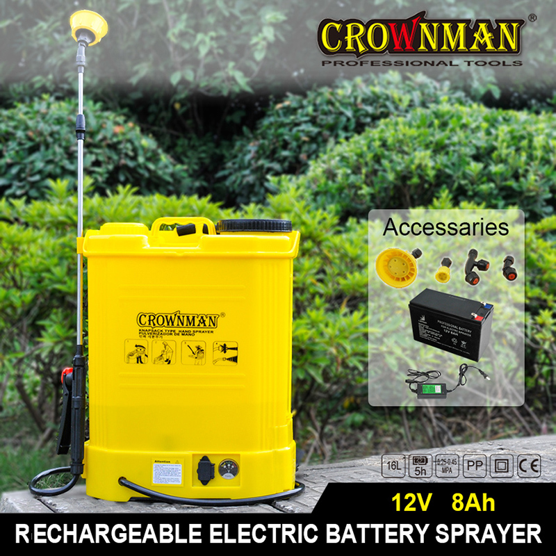 CROWNMAN Rechargeable Electric Battery Sprayer 16L Volume
