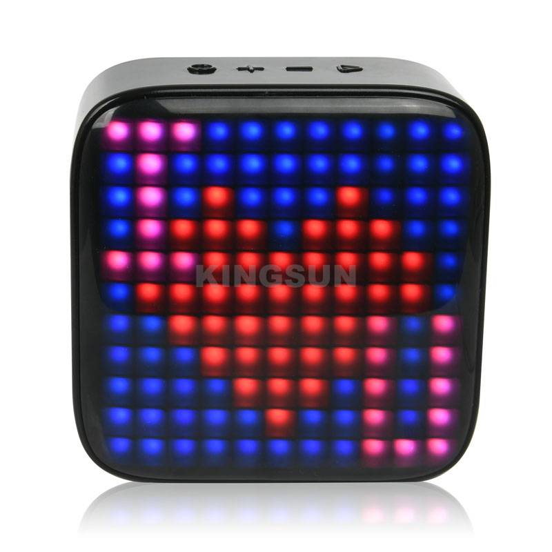 Retro RGB light up pixel art programmable LED bluetooth speaker